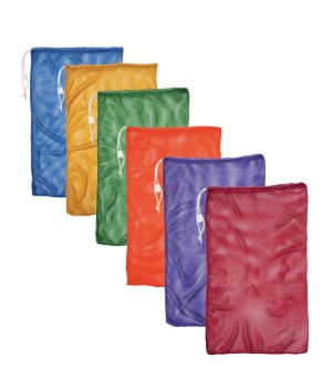Mesh Equipment Bag, 24" x 36", Assorted Colors, Pack of 6