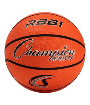 Rubber Basketball, Official Size 7, Orange