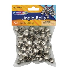 Jingle Bells, Silver, 5/8", 72 Count