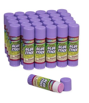 Glue Sticks, Purple, 0.70 oz., 30 Count