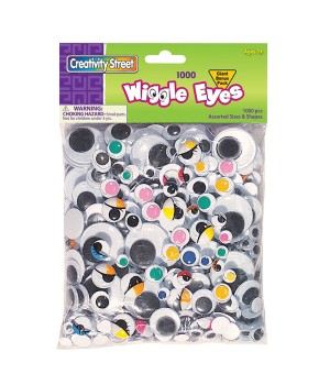 Wiggle Eyes Classroom Pack, Assorted Colors, Shapes & Sizes, 1000 Pieces