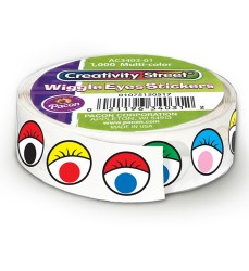 Wiggle Eyes Sticker Roll, Multi-Color, 0.5", 1000 Pieces