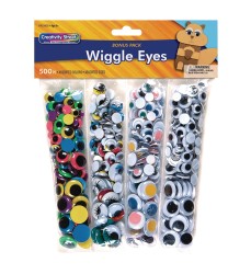 Wiggle Eyes, Assorted Colors & Sizes, 500 Pieces