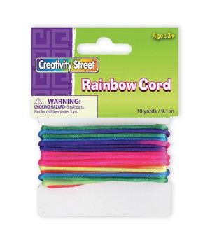 Rainbow Non-Elastic Cord, 10 yds