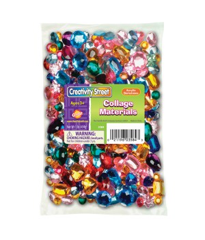 Acrylic Gemstones, Assorted Colors & Sizes, 1 lb.