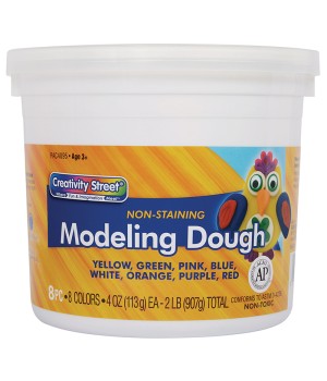 Modeling Dough, 8 Assorted Colors, 4 oz. Per Piece, 8 Pieces