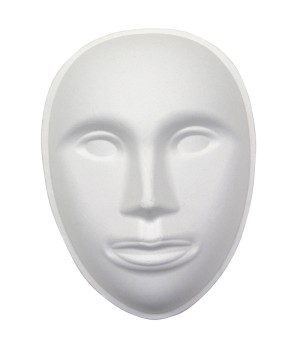 Paperboard Mask, Face, 8" x 5-3/4", White, 1 Piece