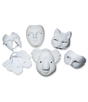 Paperboard Masks, Classroom Pack, Assorted Sizes, 24 Pieces