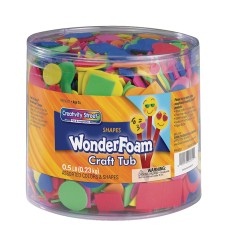 WonderFoam® Craft Tub, Foam Shapes, Assorted Sizes, 1/2 lb.