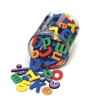 Magnetic Letters, Numbers & Symbols, Assorted Colors & Sizes, 130 Pieces