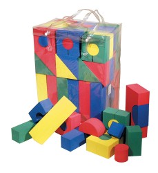 Activity Blocks, Assorted Primary Colors, Assorted Sizes, 68 Pieces