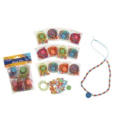 100 Days of School Bead Kits, Assorted Sizes, 12 Kits