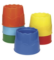 Stable Water Pots, Assorted Colors, 4.5" Diameter, 6 Pieces