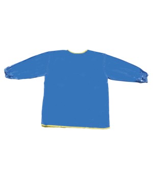 Long Sleeve Plastic Art Smock, Ages 3+, Blue, 22" x 18", 1 Count
