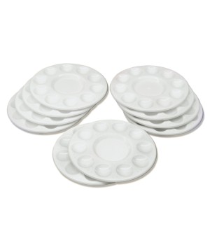 Paint Trays, Round, 10-Well, 6.75" Diameter, 10 Trays