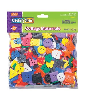 Plastic Buttons, Assorted Colors, 3/4" to 1", 1 lb.