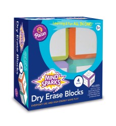 Dry Erase Blocks, Assorted Colors, 3" x 3", 4 Blocks
