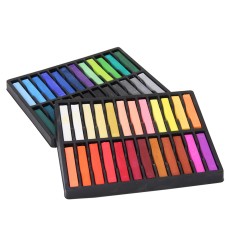 Square Artist Pastels, 48 Assorted Colors, 2.38" x 0.38" x 0.38", 48 Pieces