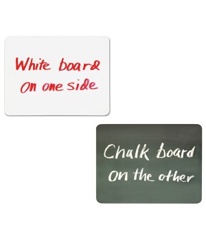 Combo Board, 2-Sided, Chalk/Whiteboard, 9" x 12", 10 Boards