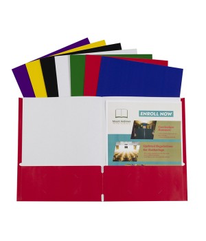 Paper Portfolio Without Prongs, Assorted, 1 Each