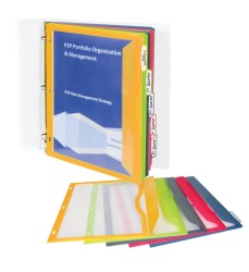 Binder Pockets with Write-On Tabs, Set of 5