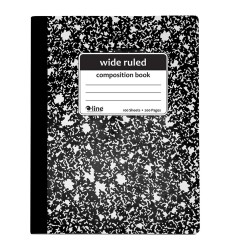 Composition Notebook, 100 Page, Wide Ruled, Black Marble