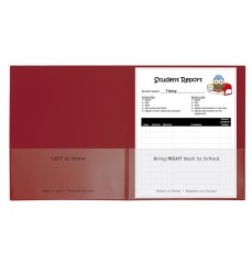 Classroom Connector school-to-home folder, red, 25/BX