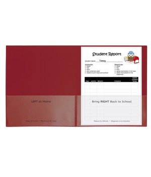 Classroom Connector school-to-home folder, red, 25/BX