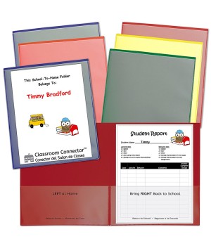 Classroom Connector School-To-Home Folder, Assorted Colors, Pack of 6