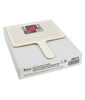 Two-Sided Dry Erase Answer Paddles, Set of 12