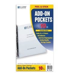 Add-On Filing Pocket, 8-3/4" x 5-1/8", Pack of 10