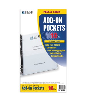 Add-On Filing Pocket, 8-3/4" x 5-1/8", Pack of 10