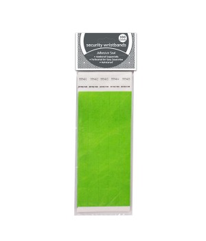 DuPont Tyvek® Security Wristbands, Green, Pack of 100