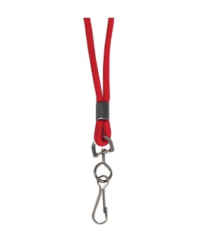 Standard Lanyard with Swivel Hook, Red