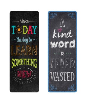 Chalk It Up! Motivational Quotes Bookmarks, Pack of 30