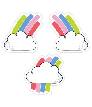 Rainbow Skies 3" Designer Cut-Outs, Pack of 36