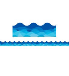 Waves Of Blue Wavy EZ Border, 48 Feet