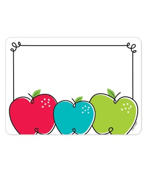 Doodle Apples Labels, 3-1/2" x 2-1/2", Pack of 36