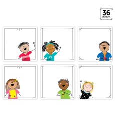 Stick Kids 6" Designer Cut-Outs, Pack of 36
