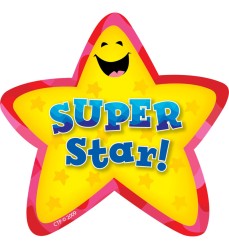 Super Star! Star Adhesive Award Badges, Pack of 36