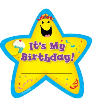 It's My Birthday! Star Badges, Pack of 36