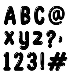 Core Decor Bubble Letters Designer Letters, 216 Pieces