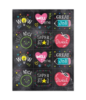 Chalk It Up! Colorful Chalk Reward Stickers, Pack of 60