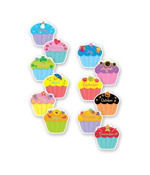 Cupcakes 6" Designer Cut-Outs, Pack of 36