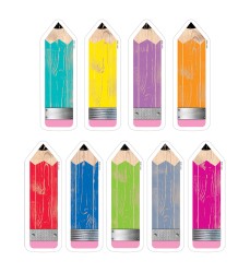 Upcycle Style Pencils 6" Designer Cut-Outs, 108 Per Pack