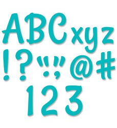 TURQUOISE PUNCH-OUT LETTERS 4 IN