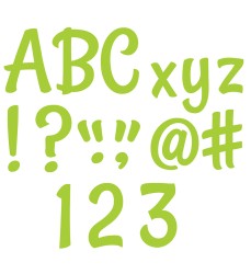 LIME GREEN PUNCH-OUT LETTERS 4 IN