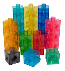 Translucent Linking Cubes - Set of 100 - 0.8 Inch