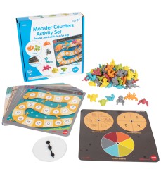 Monster Counters Activity Set - Set of 36 - 10 Double-Sided Activity Boards