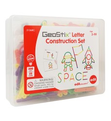 GeoStix Letter Construction Set - 200 Connecting Sticks - 50 Activities